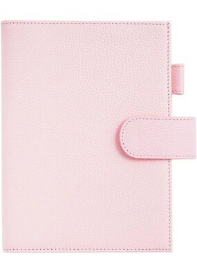 Moterm Leather Snap Notebook in Blush Pink